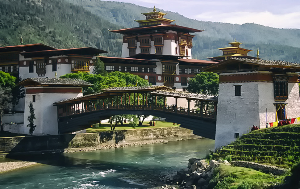 Punakha Dong with bridge